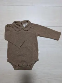 1 + in the family 襟付きロンパース 3m ブラウン