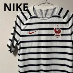 Nike ストライプ ラグビーウェア M フランス代表　トレーニング　シャツ