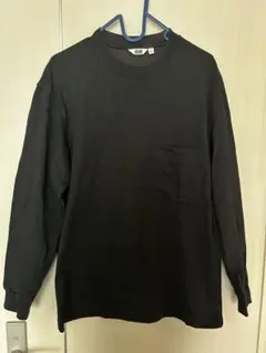 UNIQLO U クルーネックT ポケT ロンT 長袖 黒　廃盤品　M sizeのサムネイル