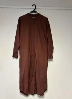 ニコアンド シャツワンピース ブラウン