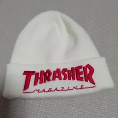 THRASHER MAGAZINE ニット帽 ホワイト