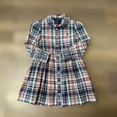 値下げ！Polo Ralph Lauren チェック柄長袖ワンピース 4T