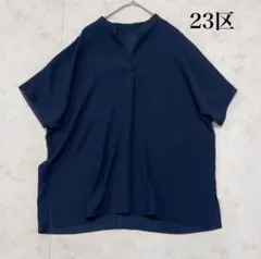 極美品　23区　洗える　ストレッチジョーゼットフレンチスリーブカットソー　38のサムネイル