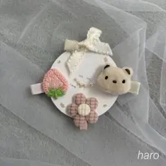 ベビーヘアピン キッズヘアピン ヘアピン 4点セット