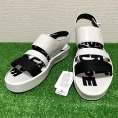 タグ付き　LACOSTE 刺繍　オープントゥ　バックストラップ　サンダルのサムネイル