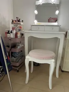 VIOLETTA ヴィオレッタ 三面鏡ドレッサー スツール ロココ調 姫家具猫