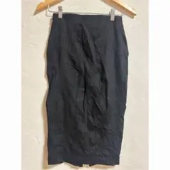 美品✨【S】ブラック ストライプ タイトスカート　フォーマル　レディース