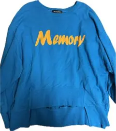 Memory プリント トレーナー 青　サイズフリー