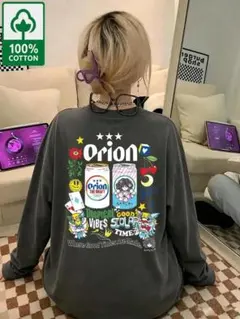 Orionビール コラボ 長袖Tシャツ バックプリント