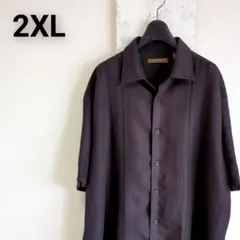 美品 Cubavera キューバシャツ 織り柄 ブラック XXL 半袖のサムネイル