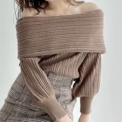 リゼクシー　RESEXXY オフショル　ルーズニット　トップス