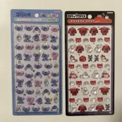 国内正規品　ボンボンドロップシールmini 2種　スティッチ　ベイマックス