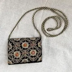 Vintage ミニショルダーバッグ ポシェット ビーズ 昭和レトロ