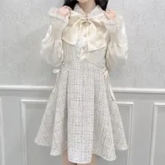 リボン付き ミニワンピース　　最終値下げ