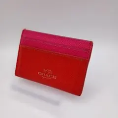 COACH コーチ名刺入れ カードケース オレンジ