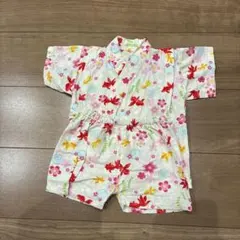 カラフル花金魚プリント甚平 80cm