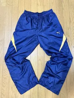 【美品】PUMA ナイロンパンツ Ｌ ネイビー