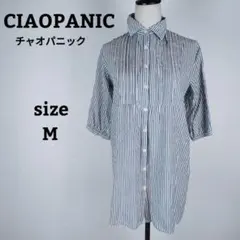 CIAOPANIC チャオパニック ストライプ 半袖 シャツ M 薄手のサムネイル
