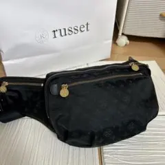 ラシット　ウエストバッグ ボディバッグ ゴールドブラック美品　ウエストポーチ