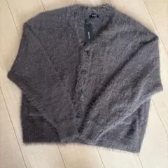 Alfred Alex ブラウン ファーカーディガン