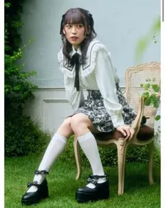 BACKZIPハイウエストフレアースカート