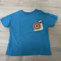 NEXT かたつむり刺繍 Tシャツ ブルーのサムネイル