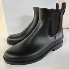 ★希少な完全防水！★【新品】サイドゴアレインブーツ：黒LL（24～24.5cm）のサムネイル