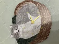 猫のインテリア壁掛け時計