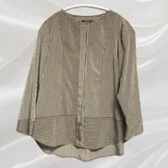 アーバンリサーチ ロッソ リネン シャツ ブラウス 半袖 麻 ブラウン 