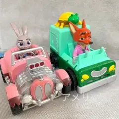 ◆日本未発売◆レア◆Zootopia2ニック ジュディ車 フィギュア 2点セット