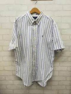 90s Ralph Luren ラルフローレン ストライプ半袖シャツ　BDシャツ