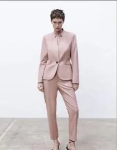 [未使用]ZARA ピンク　セットアップ　ジャケット
