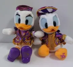 ディズニー　ぬいぐるみバッジ　ドナルド　デイジー　35周年