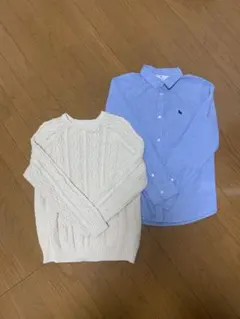 H&M 長袖セーターとシャツセット 134/140