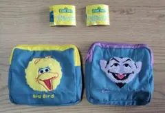 セサミストリート　もこもこポーチ２　ビッグバード／カウント伯爵