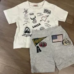 しまむら　AMBER ROAR Tシャツ ハーフパンツ セットアップ　100cm