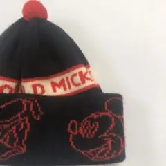 90s ディズニー　ボンボンビーニー　ニットキャップ　ミッキー ドナルド　帽子
