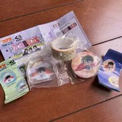 くら寿司　びっくらポン　名探偵コナン　3つセット　マステ　缶バッジ　アクスタ