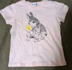 SHOO LA RUE うさぎプリントTシャツ ピンク 110cmのサムネイル