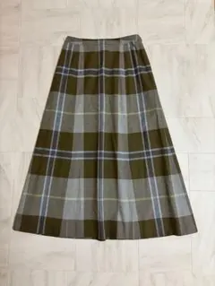 極美品　Yorkland ヨークランド　チェック柄　ロングスカート 7AR ②のサムネイル