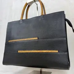 美品✨】くろちく 和装トートバッグ 網代編み 黒 和モダン 京都 