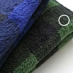 amiori　シープボアニット　ブロックチェック柄（グリーン）