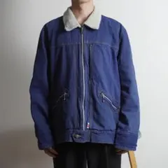 vintage デニムボアジャケット Gジャン カジュアル ブルー/ZW75