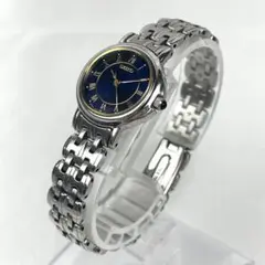 【稼働/新品電池】　美品　SEIKO セイコー　腕時計　ネイビー　純正ベルト