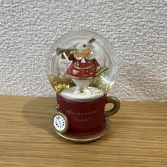 クリスマス　Wonderland Rabbit プティ・スノードーム　レッド