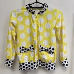 水玉模様 ラッシュガード イエロー130センチ