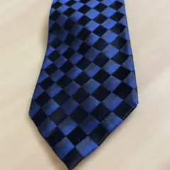 Paul Smith ポールスミス・コレクション　シルク ネクタイ 青黒チェック
