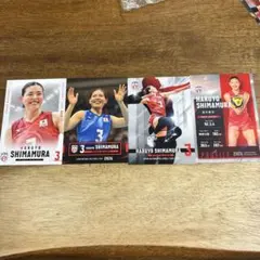 全日本女子バレーボール 島村春世 トレーディングカード 4枚セット