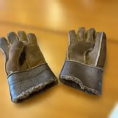 ブラウン レザー 指なしグローブ