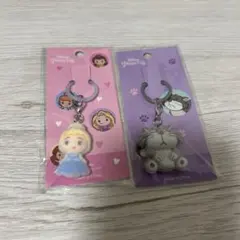 ディズニーフロッキーチャーム　シンデレラ　ルシファー　めじるしアクセサリー